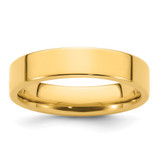 14k Yellow Gold 5mm Standard Weight Flat Comfort Fit Wedding Band Size 6