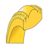 14k Yellow Gold 6mm Double Milgrain Comfort Fit Wedding Band Size 5