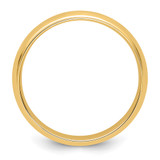 14k Yellow Gold 6mm Half Round with Edge Wedding Band Size 11.5