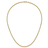 14K 16 inch 1.75mm Diamond-cut Rope with Lobster Clasp Chain