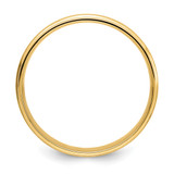 14k Yellow Gold 6mm Heavyweight Comfort Fit Brushed Satin/Polished Grooved Edge Wedding Band Size 9