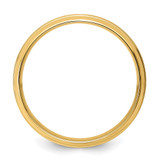 14k Yellow Gold 6mm Lightweight Comfort Fit Brushed Satin Line Edge Wedding Band Size 8.5