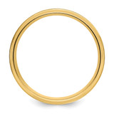 14k Yellow Gold 6mm Lightweight Comfort Fit Brushed Satin/Polished Line Edge Wedding Band Size 8