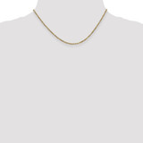 14K 16 inch 1.8mm Flat Figaro with Lobster Clasp Chain