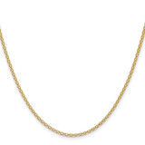 14K 16 inch 1.8mm Lightweight Flat Bismark with Lobster Clasp Chain