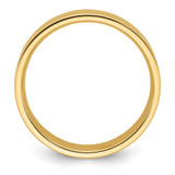 14k Yellow Gold 6mm Standard Weight Flat Comfort Fit Wedding Band Size 5