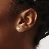 14k Yellow Gold 7/8 ctw Lab Grown Diamond VS/SI+ G+ Round 3 Prong Heavy Wt. Stud Earrings