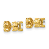 14k Yellow Gold 7/8 ctw Lab Grown Diamond VS/SI+ G+ Round 4 Prong Heavy Wt. Stud Earrings