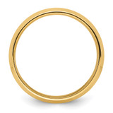 14k Yellow Gold 7mm Beveled Edge Comfort Fit Wedding Band Size 8.5