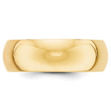 14k Yellow Gold 7mm Half-Round Wedding Band Size 7