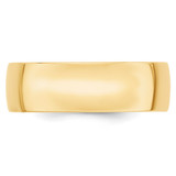 14k Yellow Gold 7mm Lightweight Comfort Fit Wedding Band Size 10