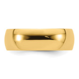 14k Yellow Gold 7mm Lightweight Comfort Fit Wedding Band Size 6