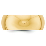 14k Yellow Gold 8mm Half-Round Wedding Band Size 9.5