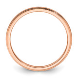 10K Rose Gold 1.2mm Milgrain Stackable Band Size 8.5