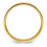 14k Yellow Gold 8mm Lightweight Flat Wedding Band Size 8.5