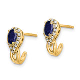 14k Yellow Gold Diamond and Sapphire Earrings - EM-2A9AEF79-8234