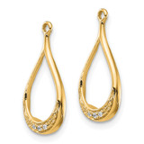 14K Yellow Gold Diamond Earring Jackets - EJ-49753427-2099