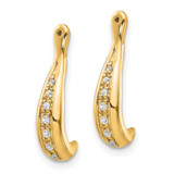 14K Yellow Gold Diamond Earring Jackets - EJ-52391853-5723