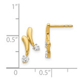 14k Yellow Gold Diamond Earrings