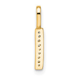 14K Yellow Gold Diamond Letter I Initial Pendant