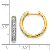 14k Yellow Gold Diamond Milgrain Hinged Hoop Earrings - EM-1B358E47-6017