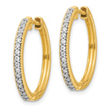 14k Yellow Gold Diamond Milgrain Hinged Hoop Earrings - EM-399EE9E9-1149