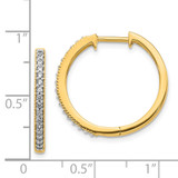 14k Yellow Gold Diamond Milgrain Hinged Hoop Earrings - EM-399EE9E9-1149