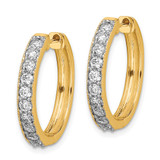 14k Yellow Gold Diamond Milgrain Hinged Hoop Earrings - EM-3AD18651-8684