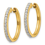 14k Yellow Gold Diamond Milgrain Hinged Hoop Earrings - EM-C2C812D7-9231