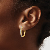 14k Yellow Gold Diamond Milgrain Hinged Hoop Earrings - EM-C2C812D7-9231