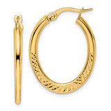 14K Yellow Gold Hoop Earrings - TF-3575797C-8088