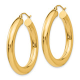 14k Yellow Gold Polished 5mm Lightweight Hoop Earrings - T9-DE52AF30-4088