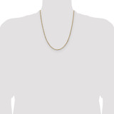 14k Yellow Gold with Rhodium 1.65mm Singapore Chain - PE-49450C40-9321