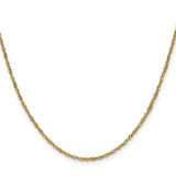 14k Yellow Gold with Rhodium 1.65mm Singapore Chain - PE-64D65FED-9619