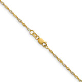 14k Yellow Gold with Rhodium 1.65mm Singapore Chain - PE-6FE4602A-8124