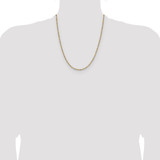 14k Yellow Gold with Rhodium 1.9mm Singapore Chain - PE-0AD985AD-6762