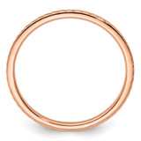 10K Rose Gold 1.2mm Twisted Wire Pattern Stackable Band Size 10