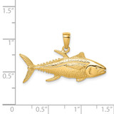 14K Yellowfin Tuna Fish Pendant