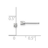 14kw .10ct I2 K-L Diamond Stud Push-on Post Earrings