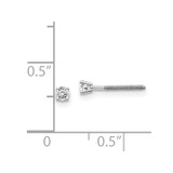 14kw .10ct SI3 G-I Diamond Stud Thread on/off Post Earrings