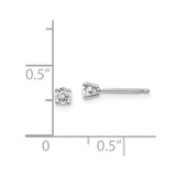 14kw .20ct I1 J-K Diamond Stud Push-on Post Earrings