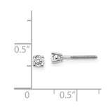 14kw .25ct VS2/SI1 G-I Diamond Stud Thread on/off Post Earrings