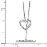 14kw 1/3 carat Lab Grown Diamond VS/SI+ G+ Complete 20 inch Heart Toggle Necklace