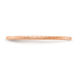 10K Rose Gold 1.2mm Twisted Wire Pattern Stackable Band Size 5