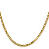 14K 16 inch 3.5mm Semi-Solid 3-Wire Wheat with Lobster Clasp Chain