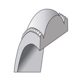 14KW 3.5mm Milgrain Half Round Band Size 5