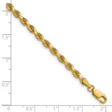 14K 16 inch 3.75mm Diamond-cut Rope with Lobster Clasp Chain