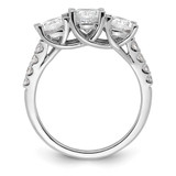 14kw 3-stone Oval Lab Grown VS/SI+ G+ Dia Complete Engagement Ring - RM-BEF82C27-7601