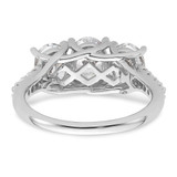 14kw 3-stone Oval Lab Grown VS/SI+ G+ Dia Complete Engagement Ring - RM-BEF82C27-7601