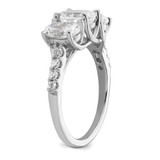 14kw 3-stone Oval Lab Grown VS/SI+ G+ Dia Complete Engagement Ring - RM-BEF82C27-7601